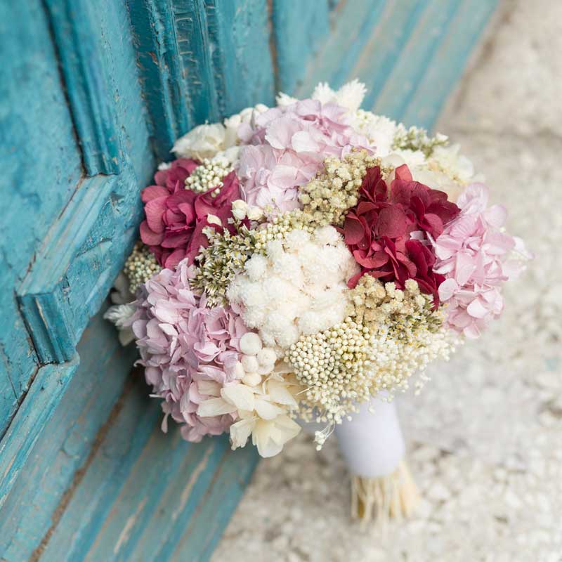 Ramos de novia con flor seca y preservada