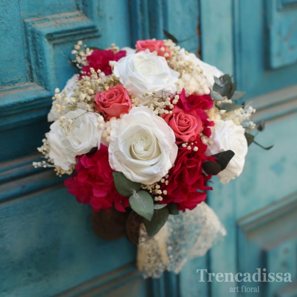 Arlette, ramo de novia realizado con flor preservada