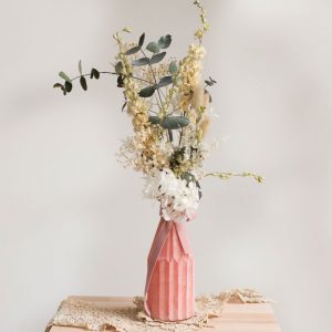 Jarrón de cerámica con flor seca y preservada, venta online