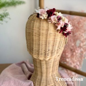 Tocado lateral floral preservado venta online desde Barcelona