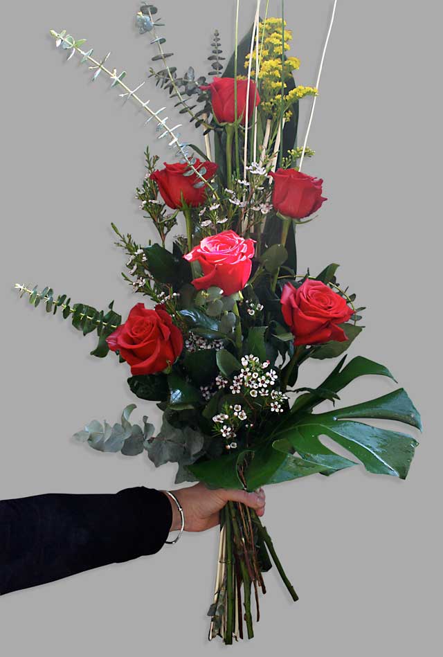 Réplica de Tina. Ramo de novia con rosa roja - Trencadissa Art floral