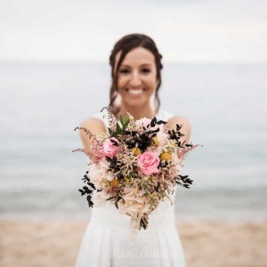 Ramos de boda mixtos, con flor natural y preservada