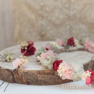 Pinza floral preservada para el pelo, a juego con el ramo de la novia