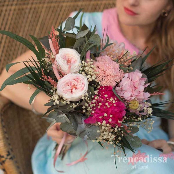 Victoria, ramo de novia preservado con rosas inglesas