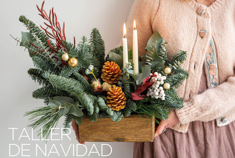 Talleres florales de Navidad en Badalona