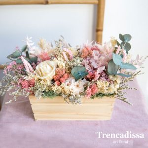 Cajas de madera con flor seca y preservada, venta online