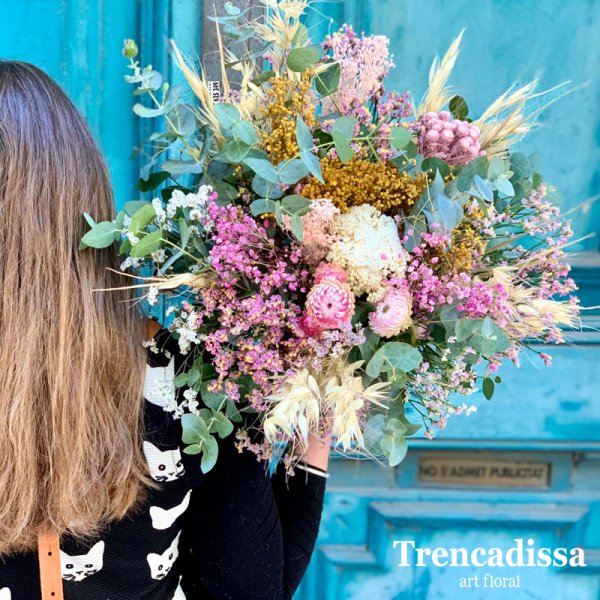 Ramo decorativo seco con eucalipto natural