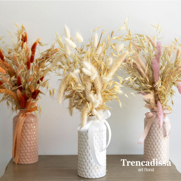 Jarrones de cerámica, con flor seca y preservada venta online