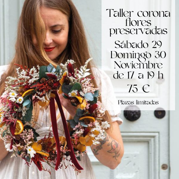 Taller de corona de navidad en Badalona