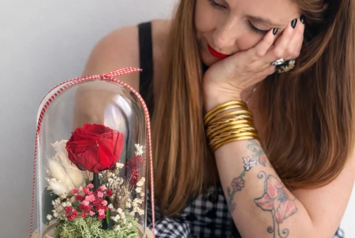 Cúpula Sant Jordi con rosa eterna