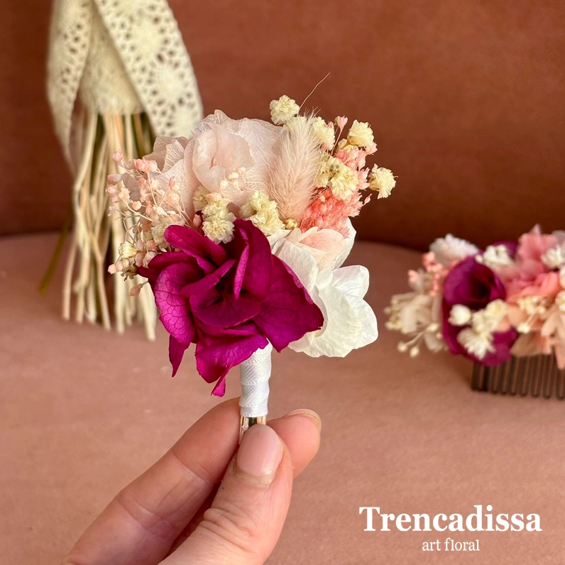 prendidos de novio preservados con buganvilla