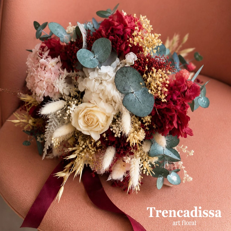 ramos de novia con flor preservada