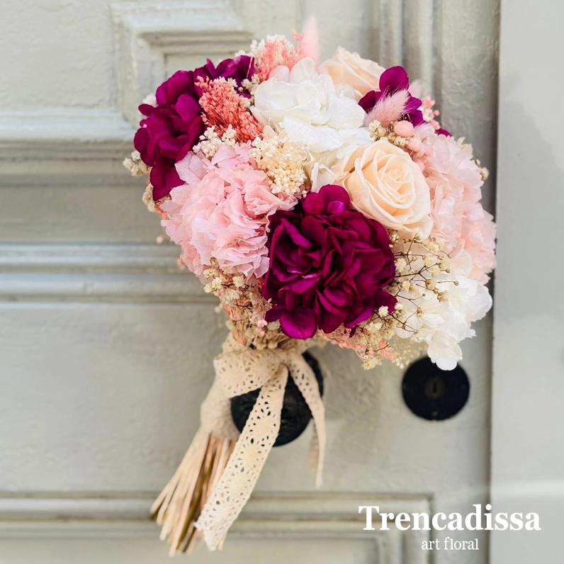 ramos de novia preservados con buganvilla