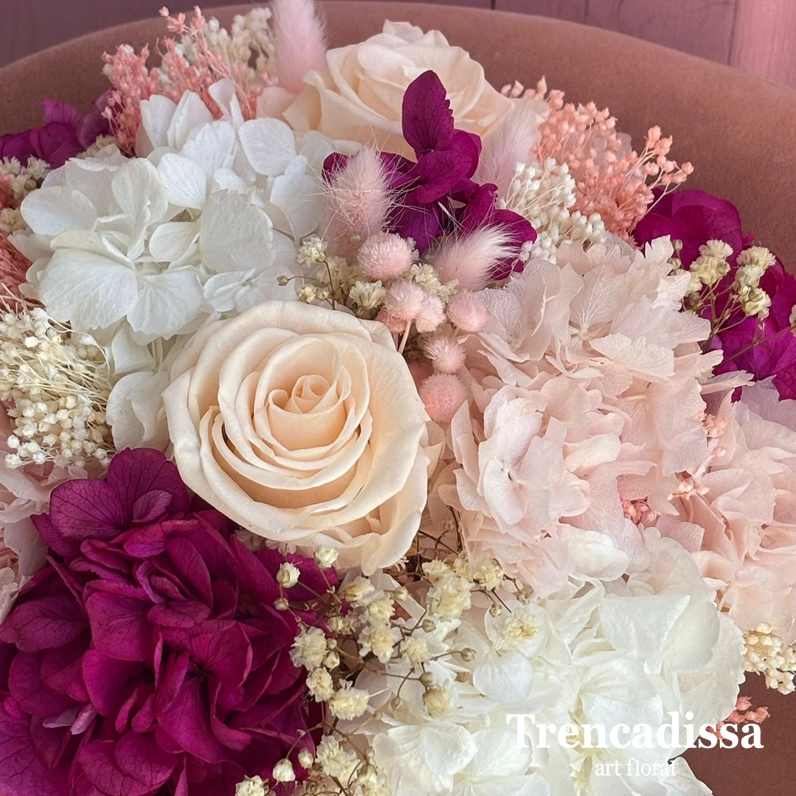 ramos de novia preservados con rosa nude