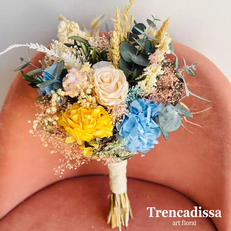 ramos de novia con rosa preservados