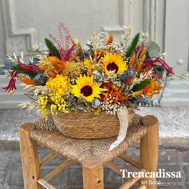 centro con girasoles